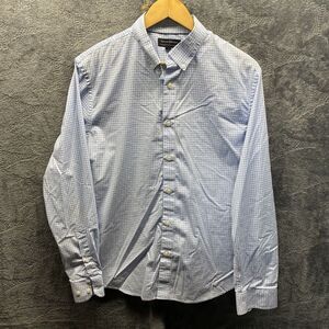 Banana Republic Blue Checkered Casual Button Down Shirt